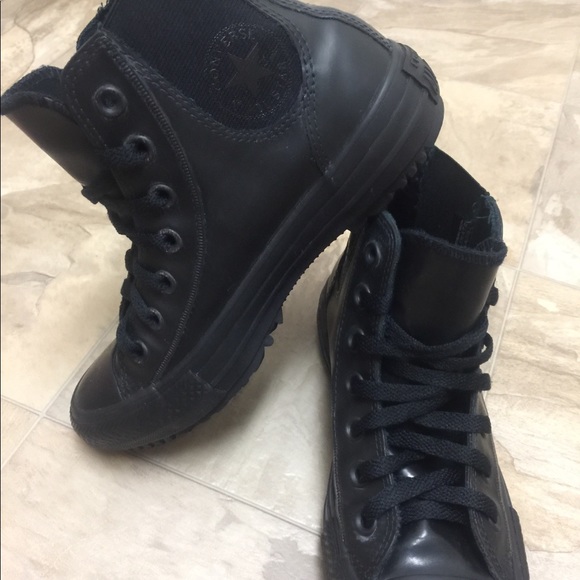 black waterproof converse